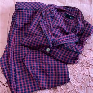 Red and Blue checked Madewell PJ’s